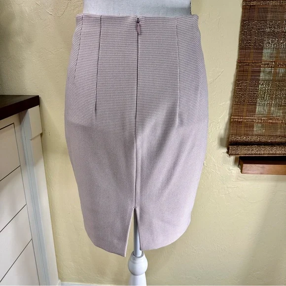 Express Pink White High Waisted Pencil Straight Skirt - Picture 4 of 6